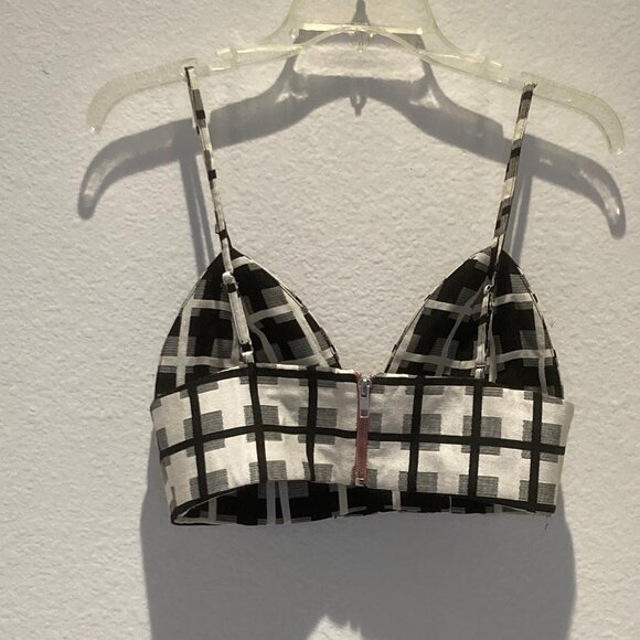 NBD Bustier/Crop Top in White Black Size 28" - Picture 2 of 5